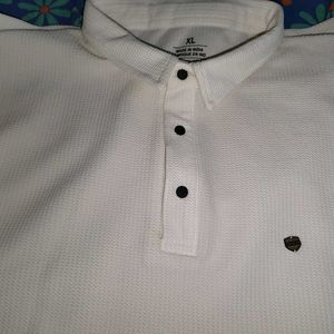 Men White Collar Shirt