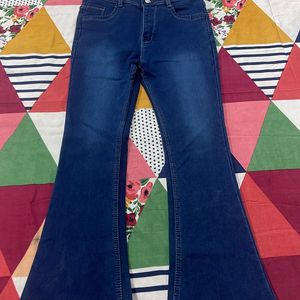 Blue Flared Bootcut Highwaist Jeans