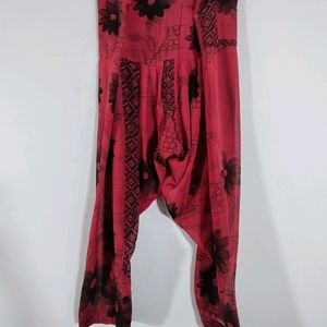 Red Floral Printed Kurta Set (Women's)