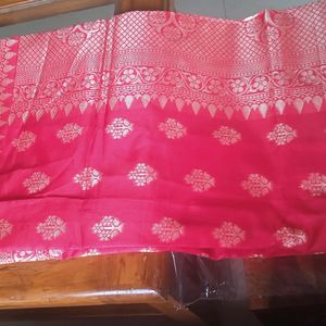 Art Silk Red Colour Saree