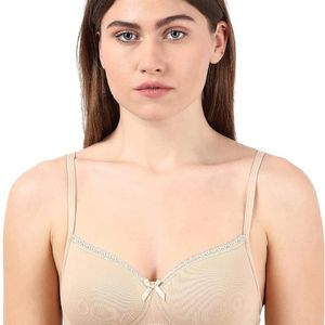 Beige Color Light Padded T-shirt Bra