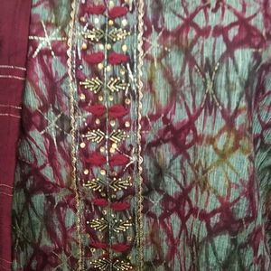 Maroon Kurti Set With Dupatta. ❤️