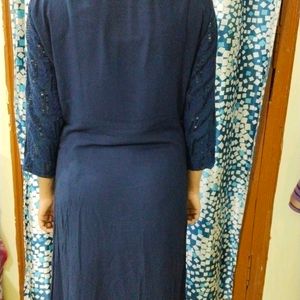 Royal Blue Chamki Kurti