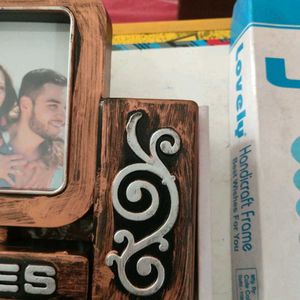 New Unused Photoframe With Pen Stand