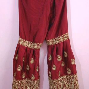 Maroon Sharara Set