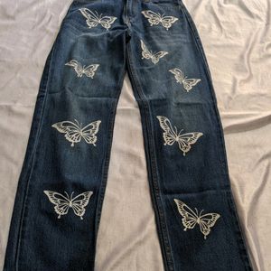 Butterfly Blue Mom Jean's