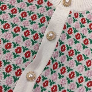 Modparade Flower Knit Top Cardigan