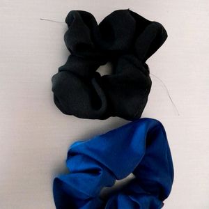 Pack Of 5 Soft Fabric Hair Scrunchies