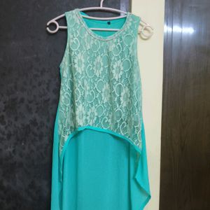 Peacock Green Lace Top