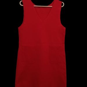 Red Dungree Dress