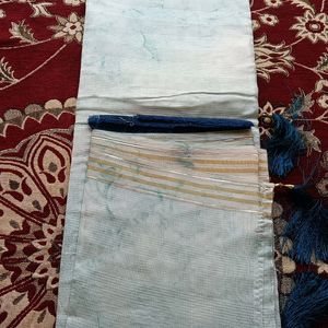 Organza Tie Die Blue Saree