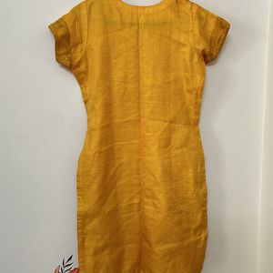 Phulkari Mustard Kurta