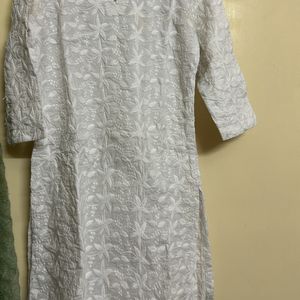 White Chikankari Kurta