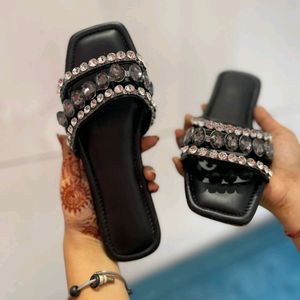 Embellished Flat Shoes Designer