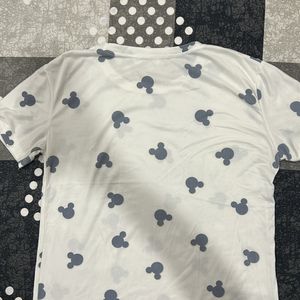 White Tshirt With Mickey Mouse Print