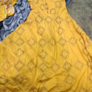 Mustard Yellow Frock Long