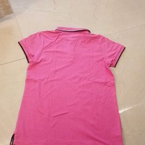 Pink Collared T Shirt