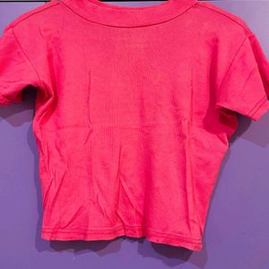 Magenta Ribber Top