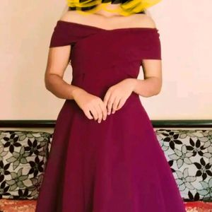 Anthena Burgundy Dress