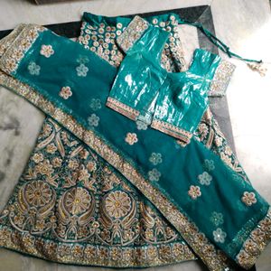 Sea Green Lehnga Choli Duppatta