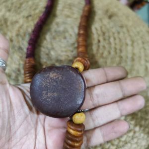 Long Vintage Wooden Neckpiece