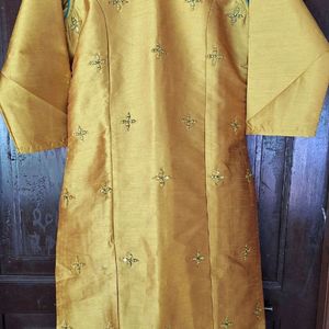 Mustard Green Kurta