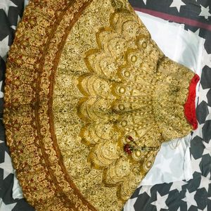 Bridal Lehenga Set Red and Golden Colour