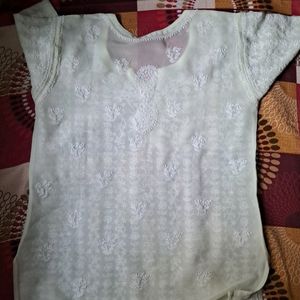 Chikankari Chiffon Short Kurta