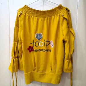 Stylish Yellow Bollon Top (Women)