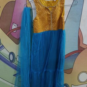 Indian Ethenic Full Gown With Dupatta