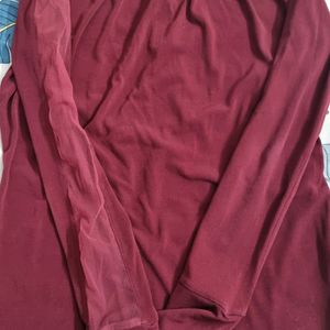 Maroon Full Sleeves Top