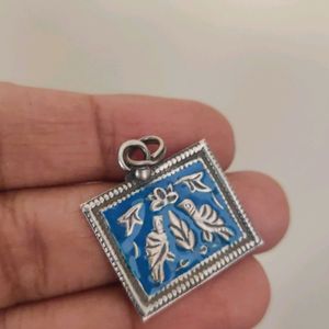 92.5 Silver Vintage Enamel Pendent