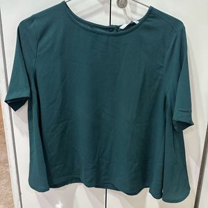 Only Deep Green Boxy Fit Top