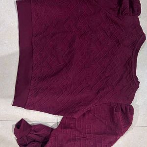 Maroon Sweatshirt For Women