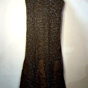 Beautiful Brown Mid Length Dress