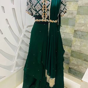 Bottle Green Lehenga