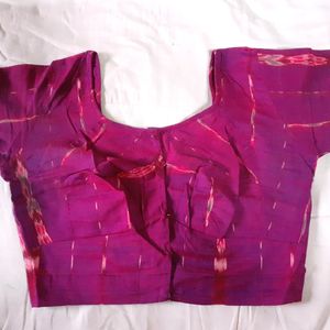 Purple Thread work Cotton Blouses Women Choli Used