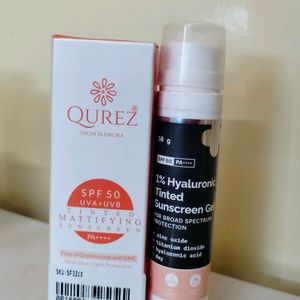 Derma Co  And Qurez Tinted Sunscreen