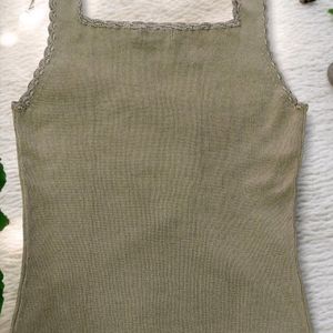 Olive Green Tank Top✨