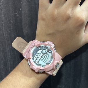 Pink Colour Watch  For Women