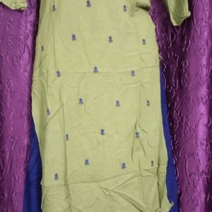 Kurta Set With Dupatta And Korean Earings