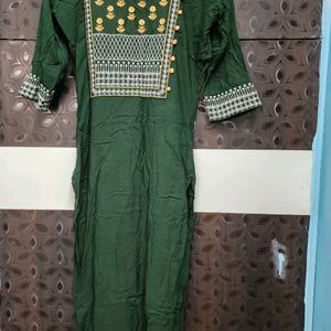 Green Kurti For Girls