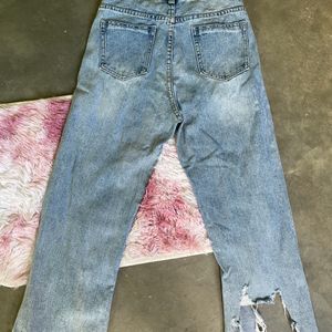 High Waist Denim Design Cut