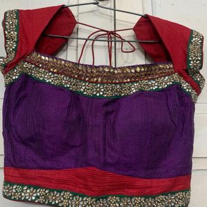 Multicoloured Backless Blouse (Boutique Style)