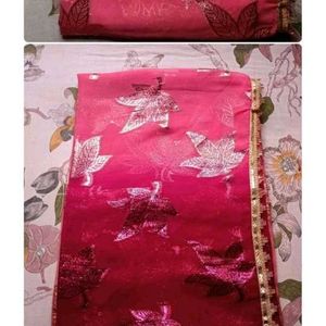 Saree With Ready Blouse Size 36