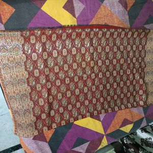 Red Golden Pashmina Stole