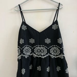 Black Embroidered Dress