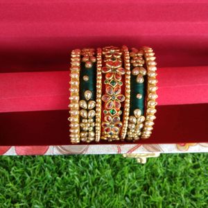 Handcrafted Subhapradam Silk Thread Bangles Set