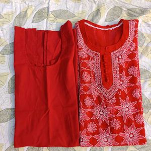 Absolutely new Chikenkari Kurta With Lining