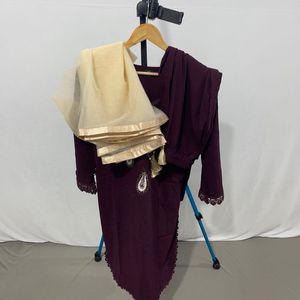 Burgundy Complete Dress - Size - L